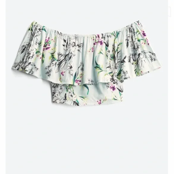 BAND OF GYPSIES Arica Off The Shoulder Crop Top Size Large - Never Worn - Picture 1 of 10